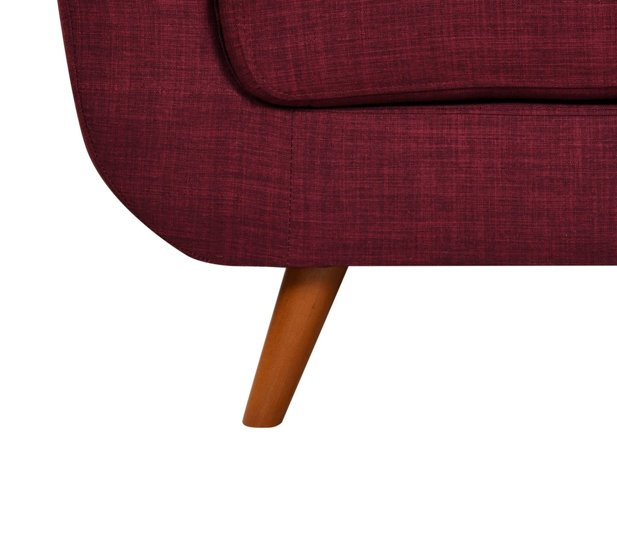 41”Linen Fabric Accent Chair, Mid Century Modern Armchair for Living Room, Bedroom Button Tufted Upholstered Comfy Reading Accent Sofa Chairs, Wine Red - Home Elegance USA