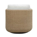 Santorini Outdoor Swivel Lounge Chair - Light Brown / White by Uttermost - View 5