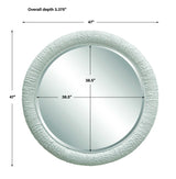 Mariner Round Mirror - White by Uttermost - View 6