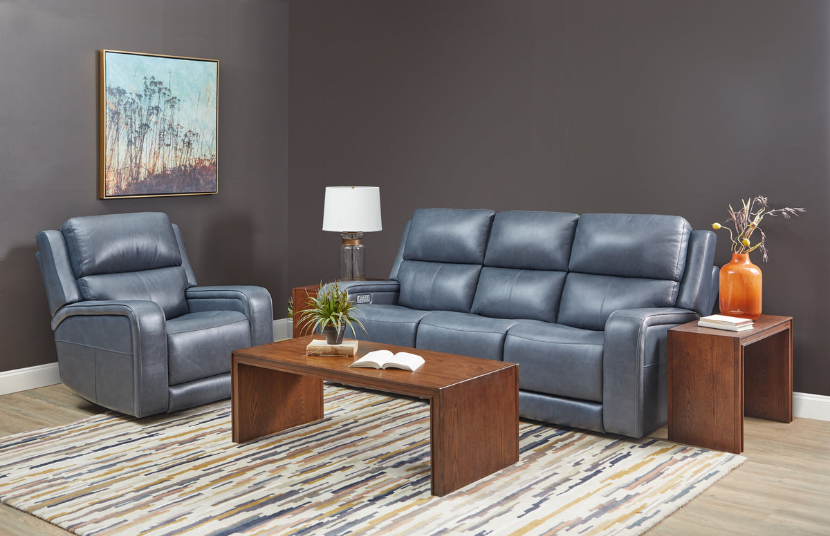 Oasis Power Recliner With Power Headrest, Lumbar, Heat & Massage - Storm | Flexsteel