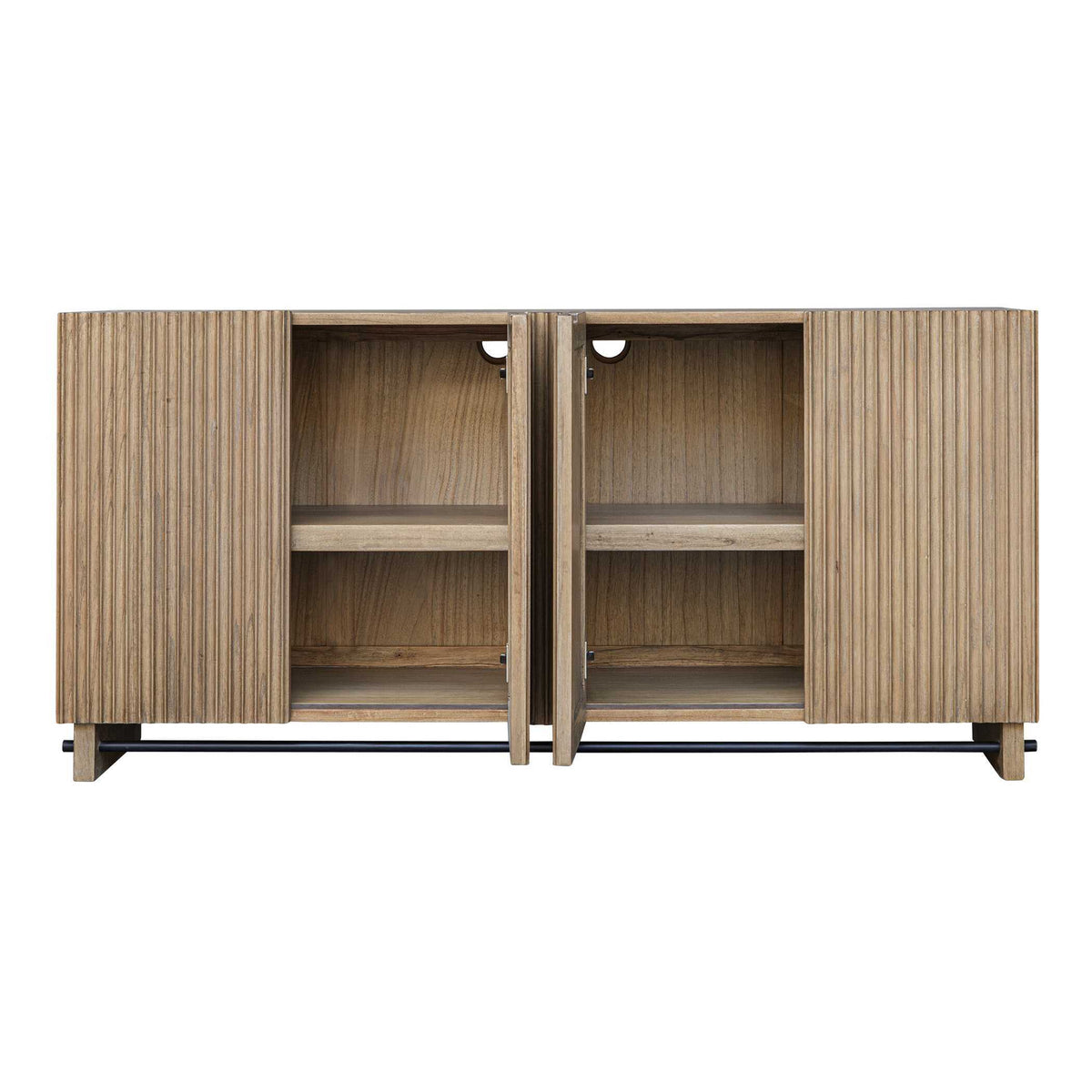 Kellem Wood 4 Door Cabinet Natural - Light Brown by Uttermost - View 6