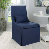 Coley Armless Chair - Blue by Uttermost - View 3