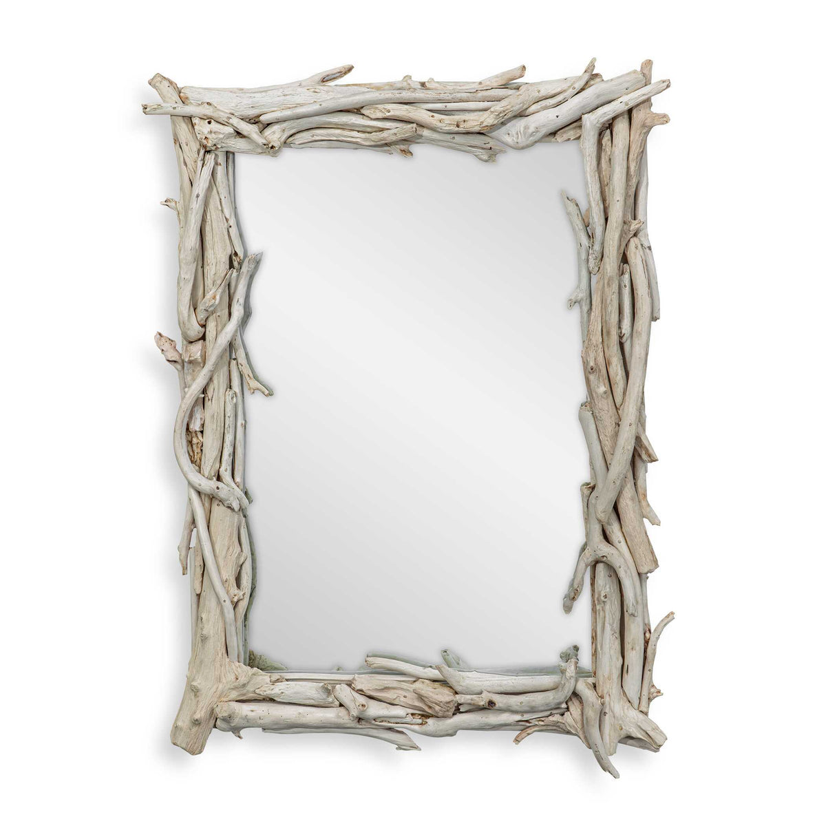 Rooted Reflection Mirror Bleached Teak - Beige by Uttermost - View 1