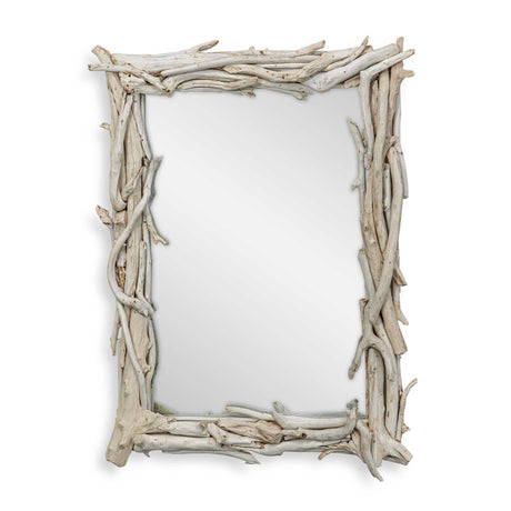 Rooted Reflection Mirror Bleached Teak - Beige by Uttermost - View 1