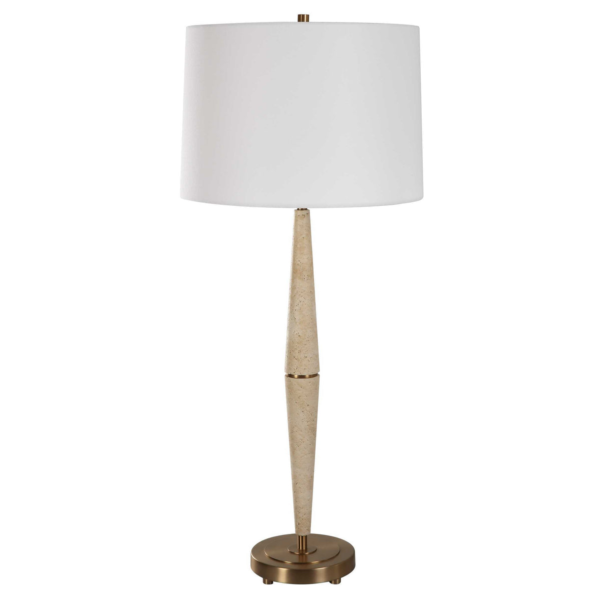 Palu Travertine Table Lamp Beige - Light Brown by Uttermost - View 4