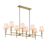 Arques 8 Light Linear Chandelier White / Gold - Gold / White by Uttermost - View 11