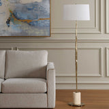Halen Brass Floor Lamp - Gold by Uttermost - View 3