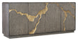 Melange Fissured Entertainment Credenza - Dark Gray by Hooker Furniture - View 1
