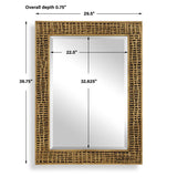 Woven In Time Time Mirror - Gold by Uttermost - View 7