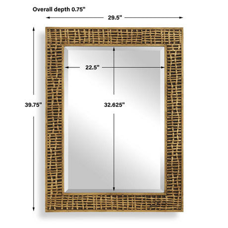Woven In Time Time Mirror - Gold by Uttermost - View 7