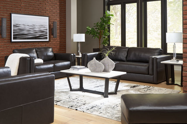 Amiata - Onyx - 4 Pc. - Sofa, Loveseat, Chair And A Half, Ottoman | Ashley - 57405/38/35/23/14 - Home Elegance USA - 1