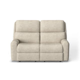 Rio Transitional Fabric Power Reclining Loveseat With Power Headrests | Flexsteel