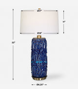 Zade Table Lamp - Blue by Uttermost - View 8