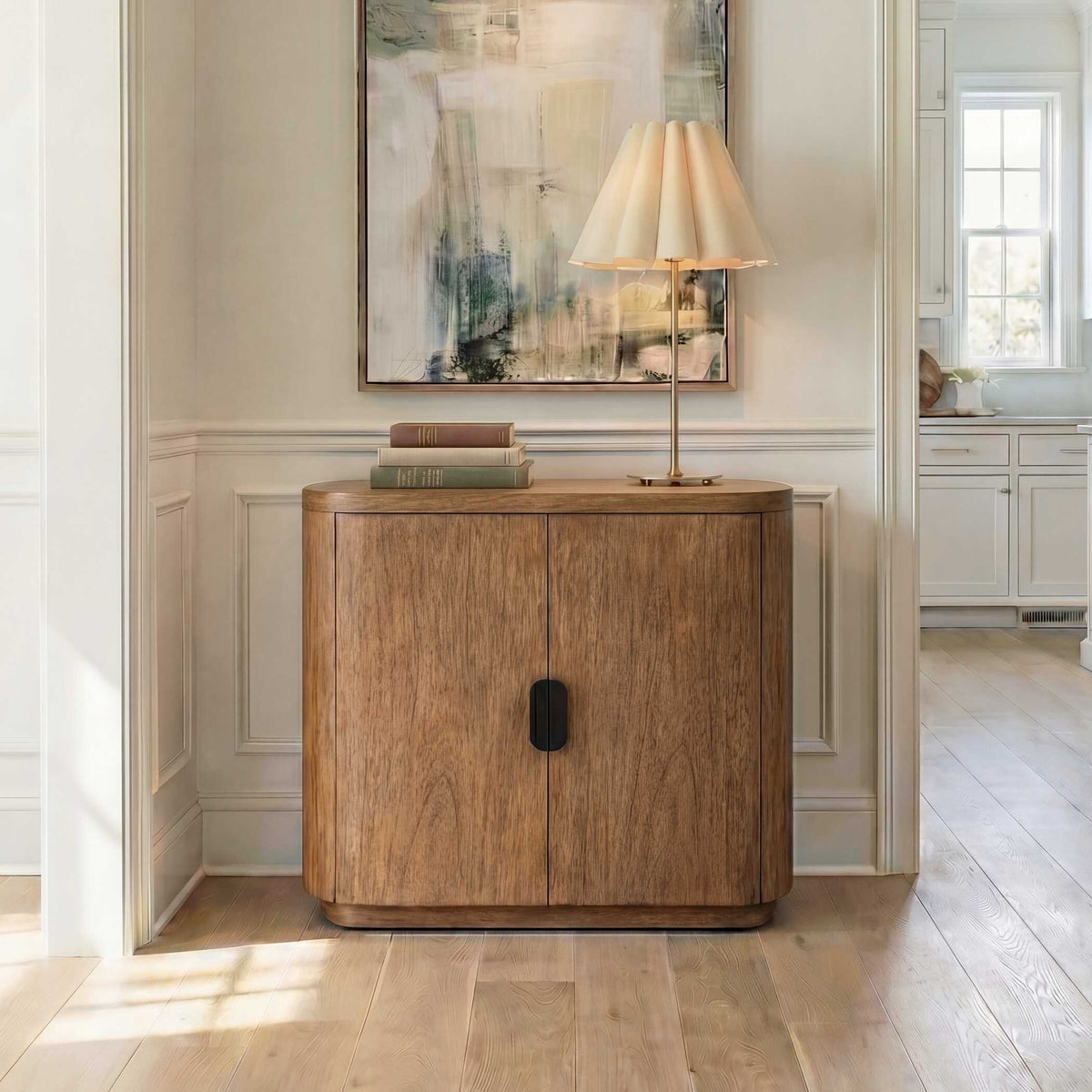 Newell Wood 2 Door Cabinet Natural - Light Brown by Uttermost - View 2