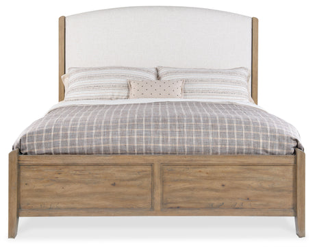 Vineyard Row King Upholstered Bed Beige / White - Light Brown / White by Hooker Furniture - View 3