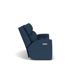Score Transitional Fabric Power Reclining Sofa With Power Headrests & Lumbar | Flexsteel