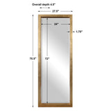 Edmonton Leaner Mirror - Gold by Uttermost - View 5
