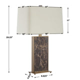Lafferty Marble Table Lamp - Dark Brown by Uttermost - View 8