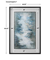 Lakeside Grande Framed Abstract Print - Silver / Blue by Uttermost - View 6
