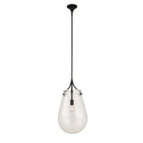 Dewdrop 1 Light Glass Shade Pendant - Black by Uttermost - View 9