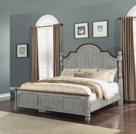 Plymouth King Poster Bed - Gray | Flexsteel