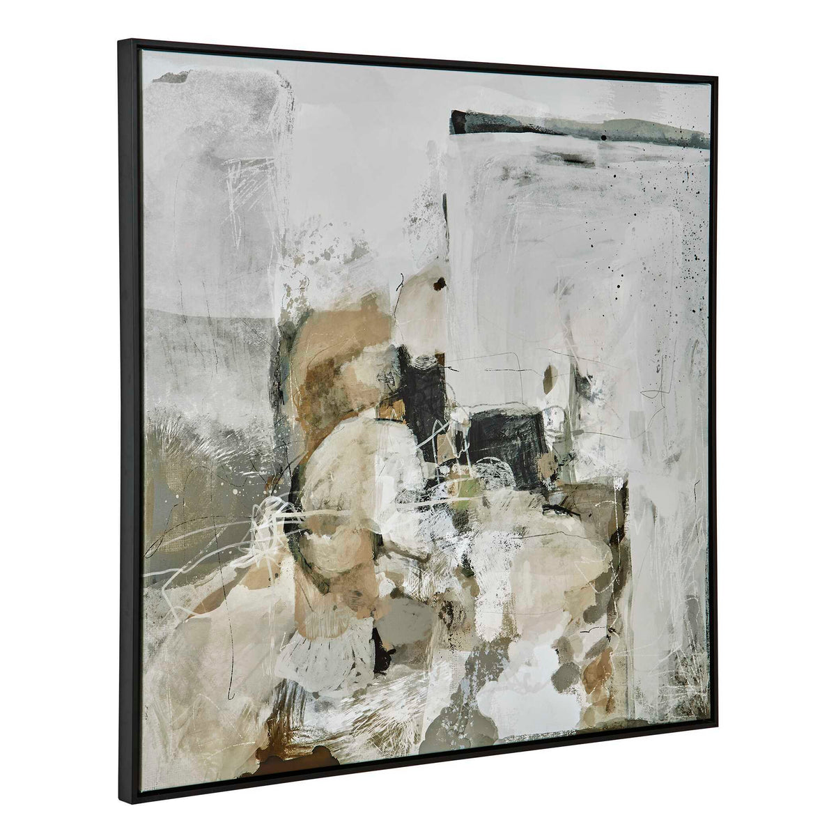 Solace I Abstract Art On Canvas - Gray by Uttermost - View 4