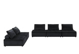 Anna Black Velvet 5 Pc Sofa and Loveseat | Home Elegance USA