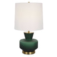 Trentino Table Lamp Dark Emerald Green - Dark Green / White by Uttermost - View 1