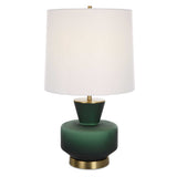 Trentino Table Lamp Dark Emerald Green - Dark Green / White by Uttermost - View 1