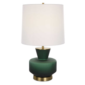 Trentino Table Lamp Dark Emerald Green - Dark Green / White by Uttermost - View 1
