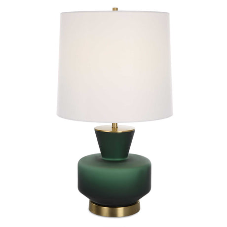 Trentino Table Lamp Dark Emerald Green - Dark Green / White by Uttermost - View 1