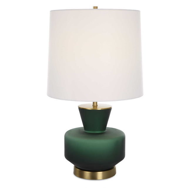 Trentino Table Lamp Dark Emerald Green - Dark Green / White by Uttermost - View 1
