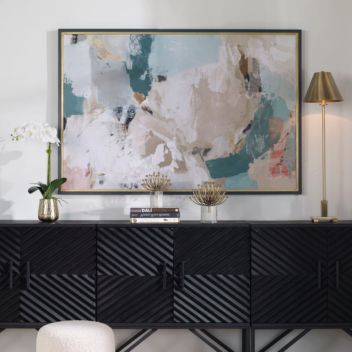 Perfect Storm Framed Print - Light Blue / Beige by Uttermost - View 2