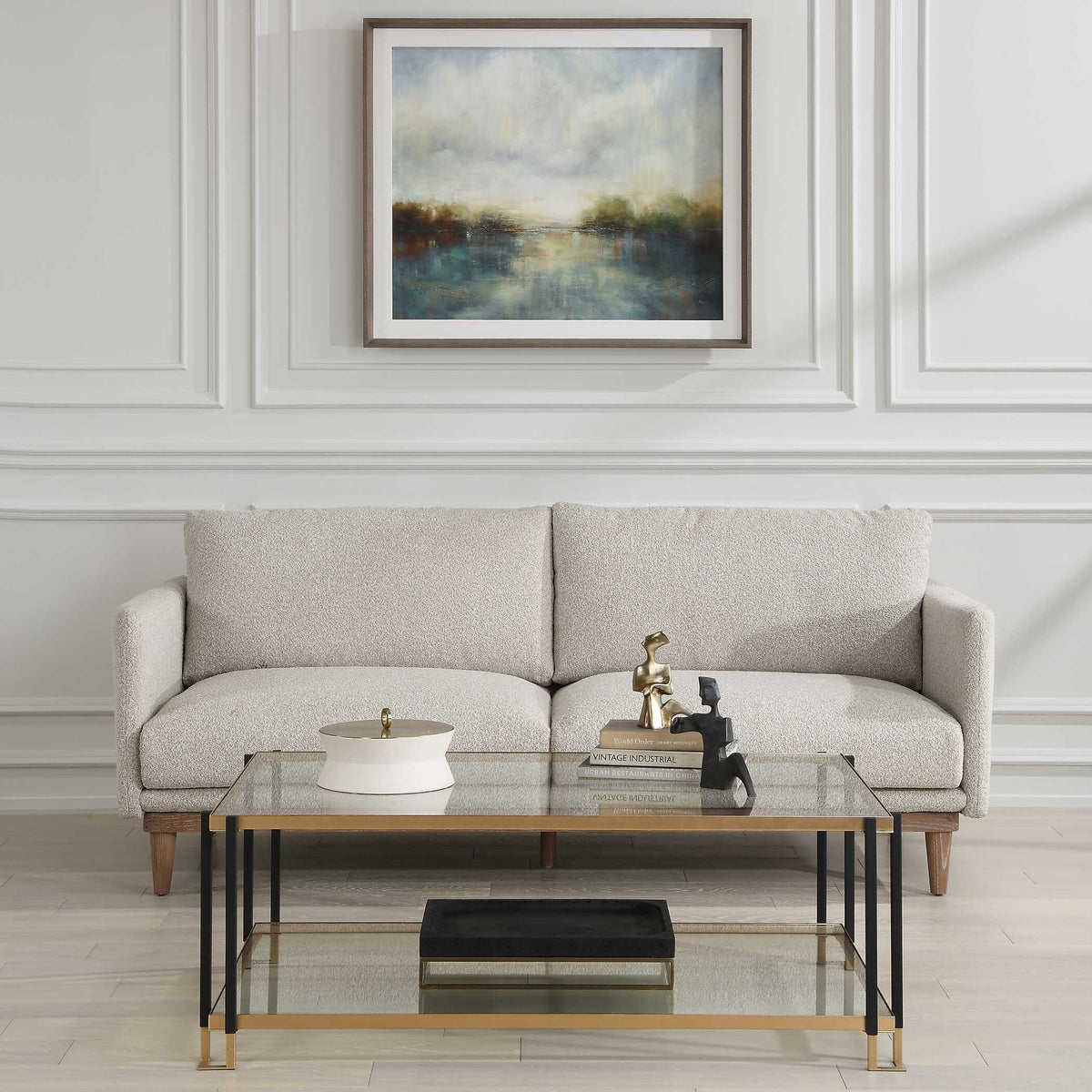 Freefall Ceruse Sofa - Light Gray by Uttermost - View 12