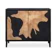 Andrei Teak Root 2 Door Cabinet Black / Woodtone - Black / Light Brown by Uttermost - View 1