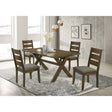 Gawain Rustic Knotty Nutmeg 5-piece Dining Set - sold by Home Elegance USA
