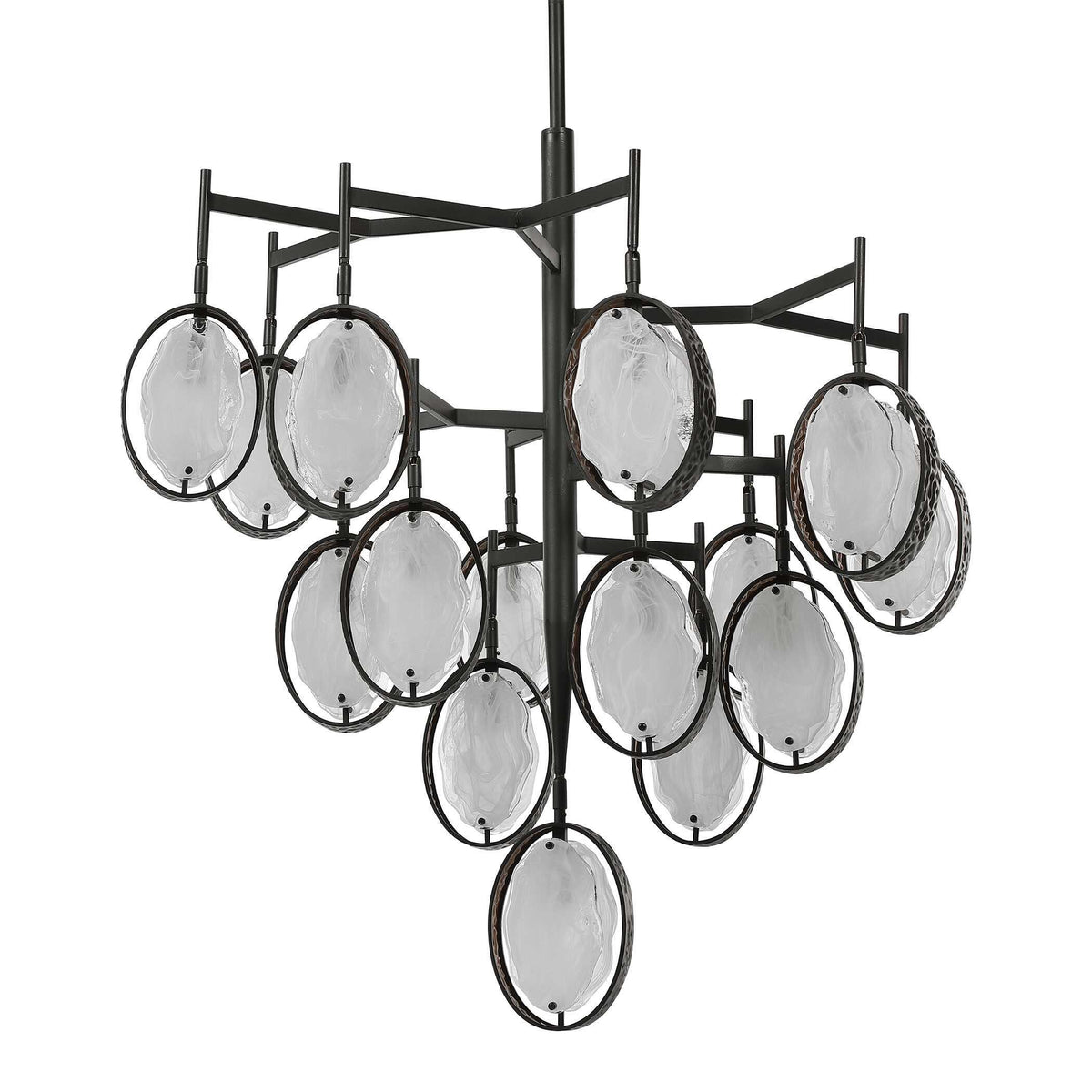 Maxin 15 Light Large Chandelier - Bronze / Silver by Uttermost - View 3