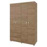 Armoire, 4 Doors, 2 Drawers, 3 Shelves, 70.9' H, Natural Oak  - Bedroom - sold by Home Elegance USA