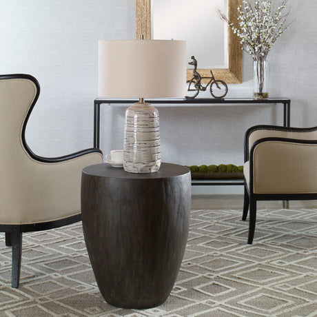 Lark Minimalist Wooden End Table - Dark Gray by Uttermost - View 2