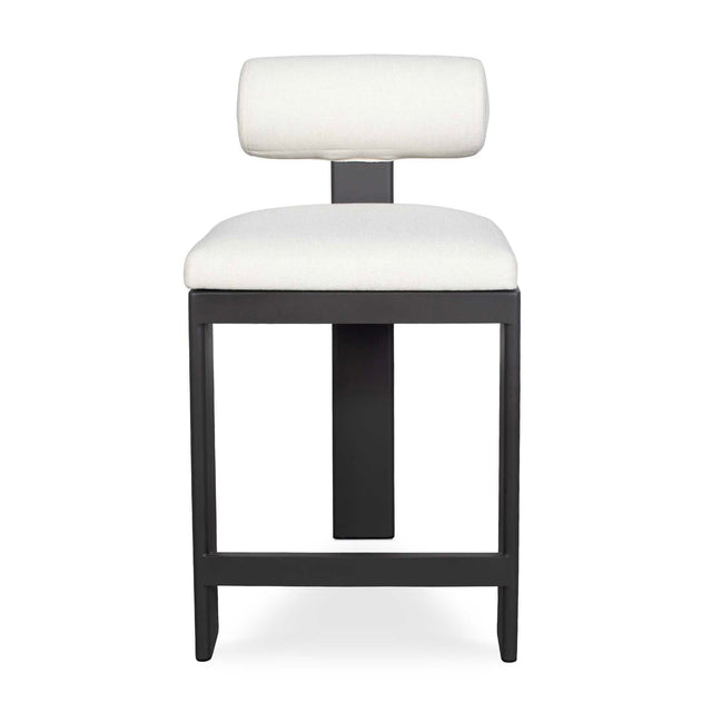 Bolster Back Outdoor Counter Stool - White by Uttermost - View 1