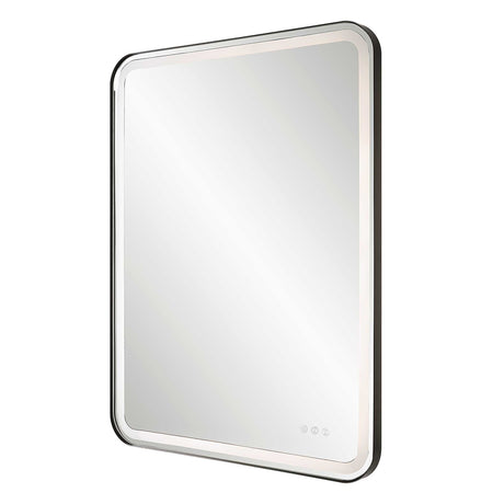 Crofton Lighted Large Mirror - Black by Uttermost - View 4