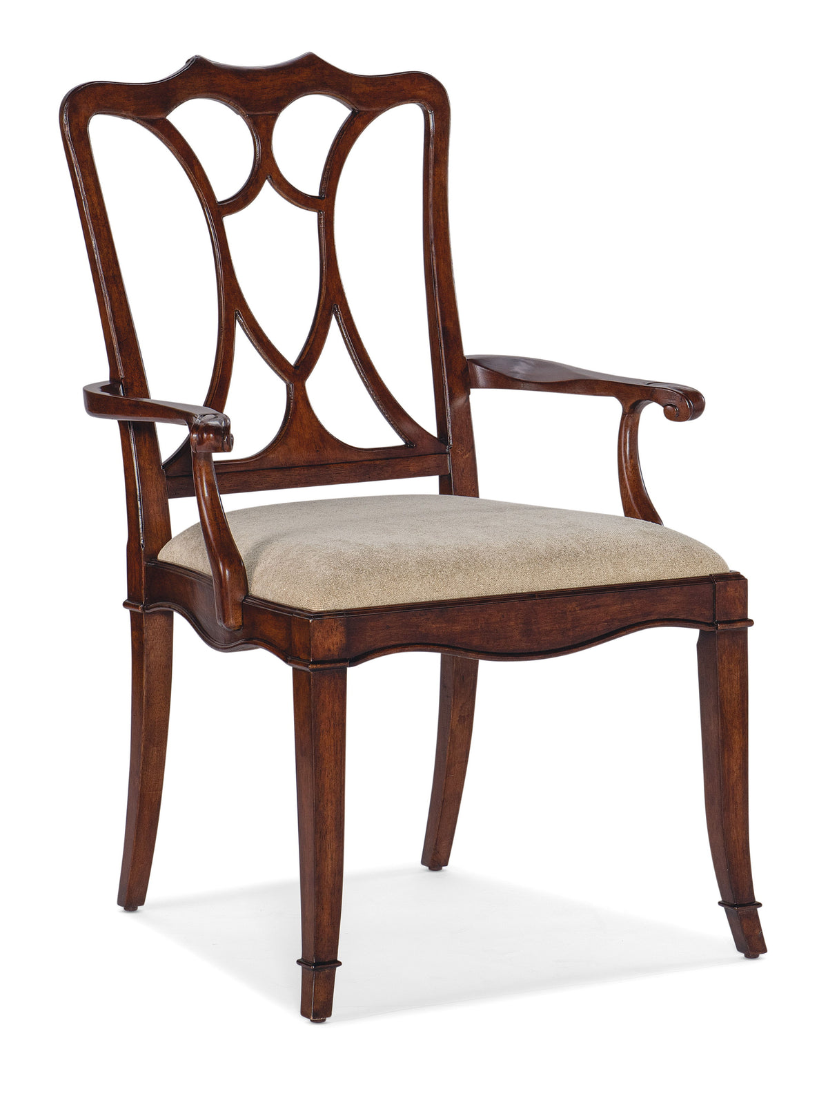 Charleston Upholstered Seat Arm Chair (Set of 2) - Dark Brown by Hooker Furniture - View 1