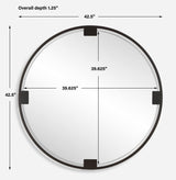 Cornelia Black Round Mirror by Uttermost - View 7