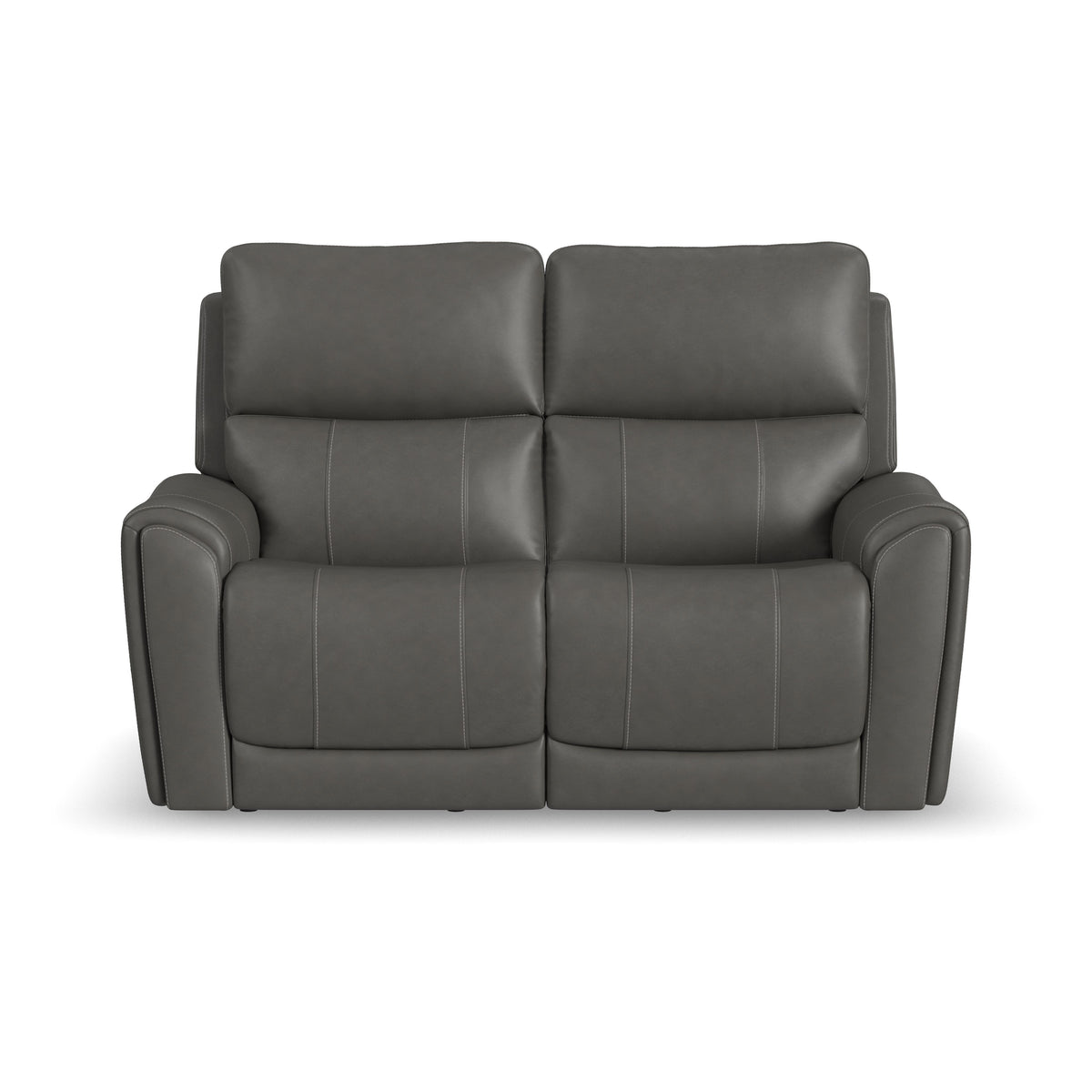 Carter Power Reclining Loveseat With Power Headrests & Lumbar - Smoke | Flexsteel