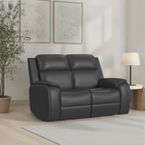 Ziggy Power Reclining Loveseat With Power Headrest, Lumbar, Heat & Massage - Iron | Flexsteel