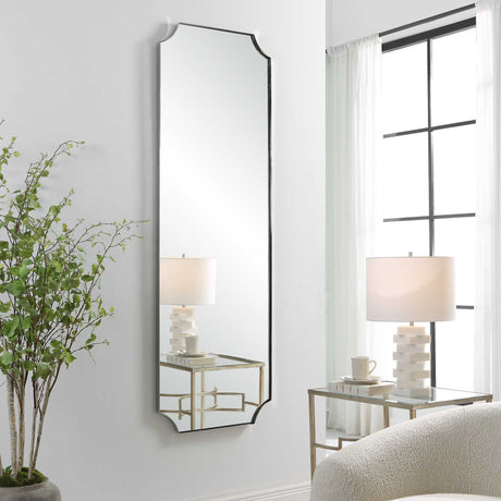 Lennox Nickel Tall Mirror - Silver by Uttermost - View 3