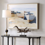 Beached Boats Framed Print - Light Brown by Uttermost - View 3