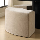 Khai Rounded Plush Dining Bench - Light Brown by Uttermost - View 3
