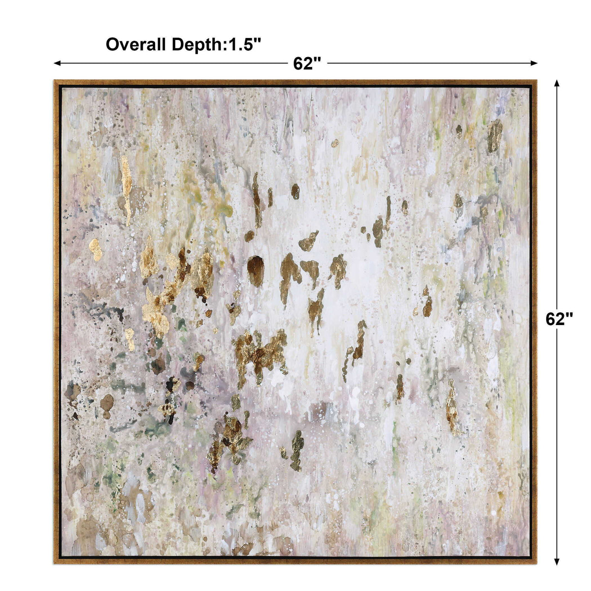 Golden Raindrops Modern Abstract Art - Beige / Light Brown by Uttermost - View 6