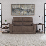 Carter Power Reclining Loveseat With Power Headrests & Lumbar - Cappuccino | Flexsteel